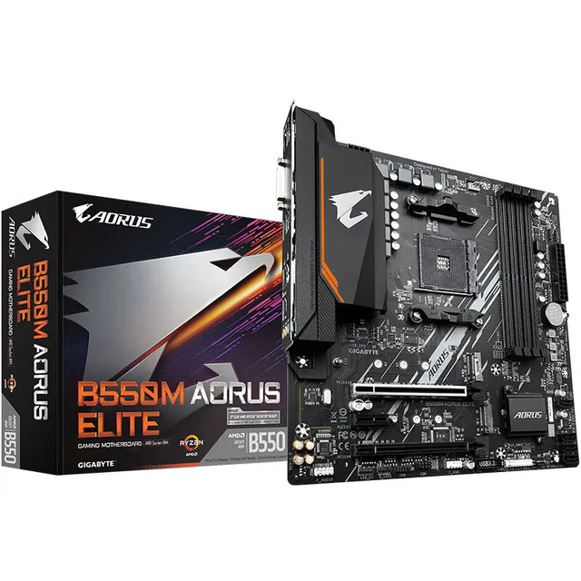 New GIGABYTE B550M AORUS ELITE Micro-ATX AMD B550 DDR4 4000(OC)MHz M.2 USB3.2 128G Double Channel Socket AM4 Motherboard 2