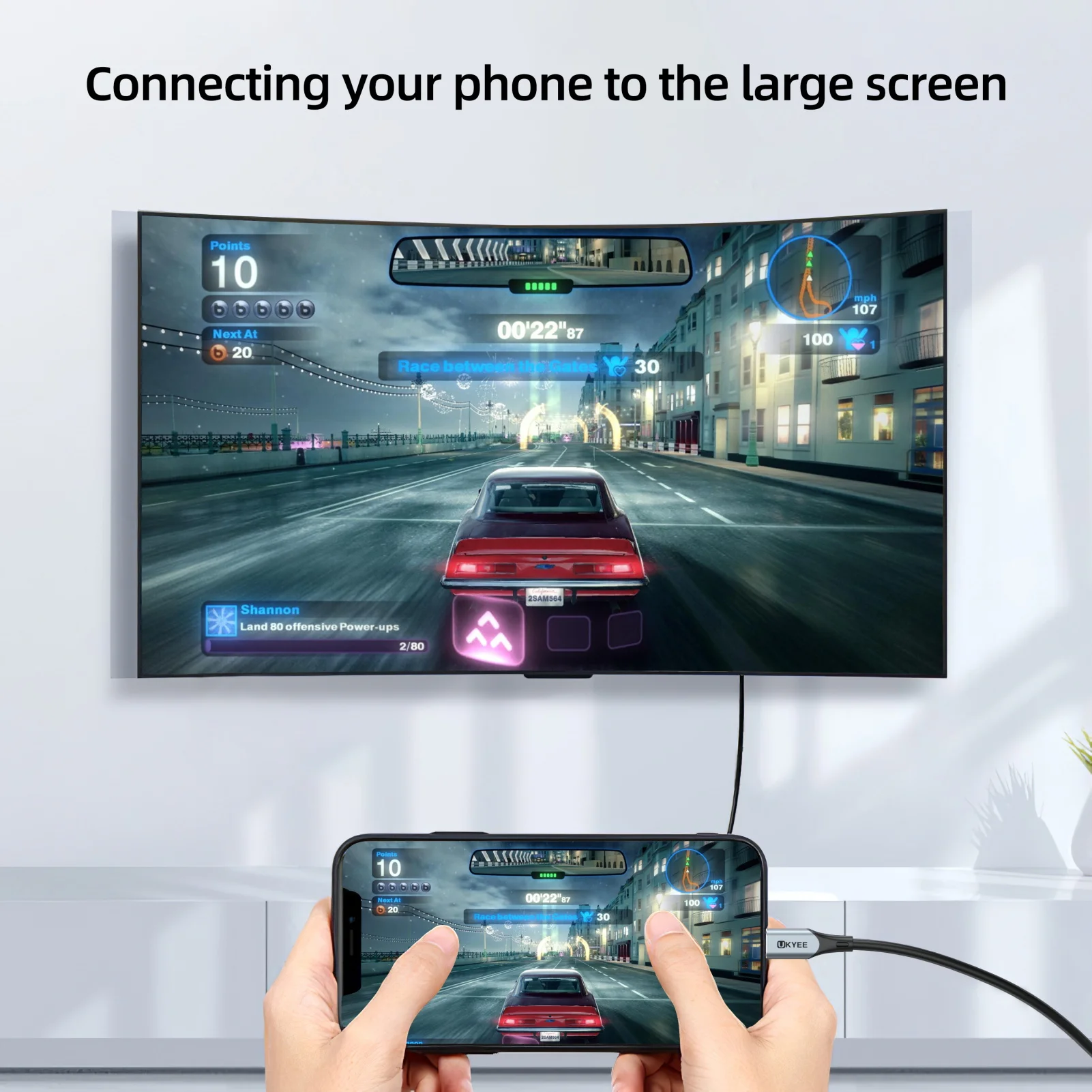 DteeDck-USB C to HDMI ̺ 4K @ 60HZ, cŸ to HDMI ڵ Ʈ 3, MacBook iMac iPad Pro Galaxy S20 S10 ǥ ȣȯ
