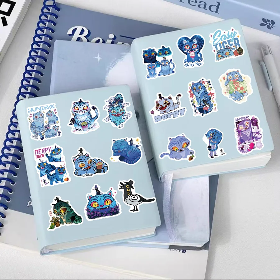 Kpop Demon Hunter Derpy & Tiger Idol Sticker Pack – 56pcs Anime Waterproof Stickers