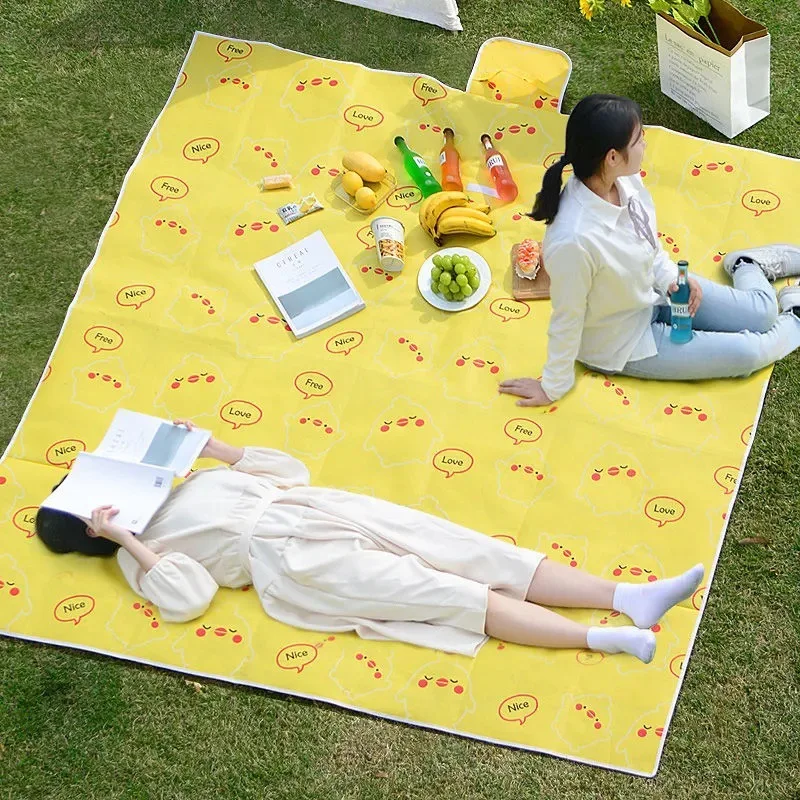 야외 캠핑 원단, 두껍고, 인장, 먼지 방지, 휴대용, 접이식, 방습 및 방수 피크닉 매트 재고