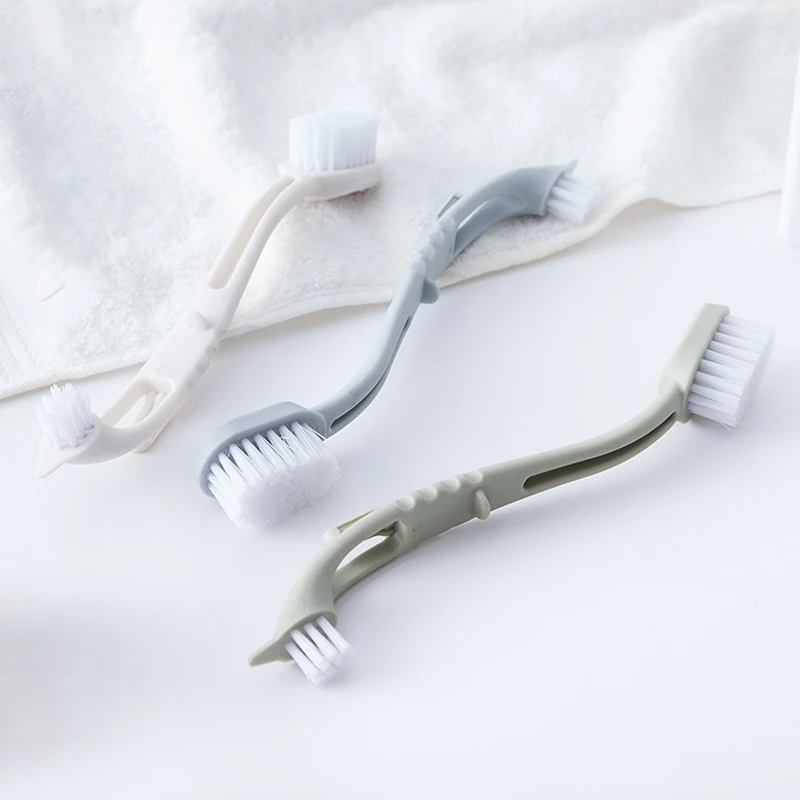 1pc Double-end Shoes Brush Cleaner Sneaker White Shoes Cleaner Brush Multifunction Household Cleaning Brush Laundry Tool 4