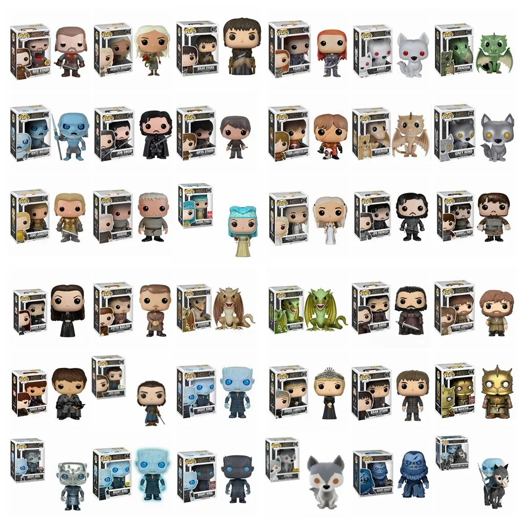 Funko Pop Jon Snow 49 # The Mountain 54 # Daenerys 03 # Olenina 64 # Tyrion Renly Lord Figure Collection Model Toys