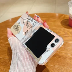 Flower Pattern Shockproof Clear Cover for Samsung Galaxy Z Flip Series (A420)