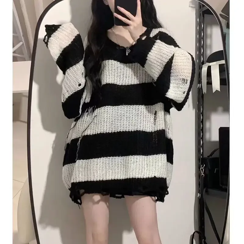 Anime NANA Okazaki Shinichi Cosplay Costume Adult Women Knitted Sweater Stripe Top Halloween Party Outfit