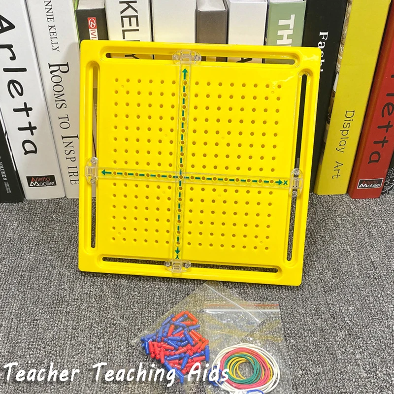 Children Math Peg Board Montessori Didactic Aids Slidable Coordinate Axis Learn Equation Toys Classroom Auxiliary Teaching Tools