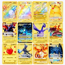 Hiszpańskie karty Pokemon metalowe litery Pokemon Charizard Mewtwo Pikachu żelazne błyszczące karty złoty Pokemon metalowy na kartę kolekcji tanie tanio TAKARA TOMY CN (pochodzenie) 4-6y 7-12y 12 + y 18 + Zwierzęta i Natura Pokemon Cards Pokemon Metal Cards Spanish Pokemon Cards