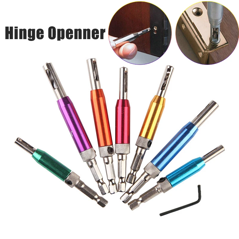 5/64-1/4 21pcs Core Drill Bit Set Hole Puncher Hinge Tapper for Windows Doors Self Centering Woodworking Hole openner Power Tool