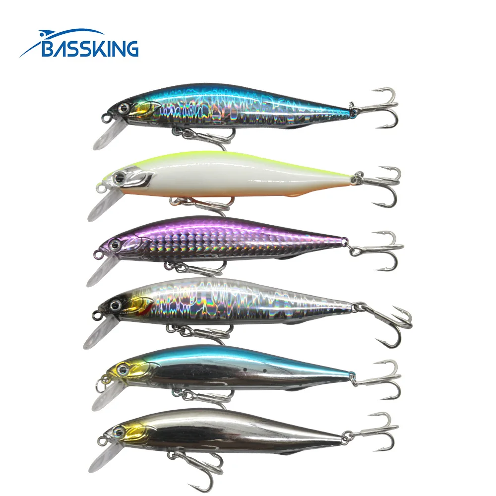 

BASSKING Sinking Minnow Bait 8cm/10g 10cm/14g Hard Fishing Lure Isca Artificial Para Pesca Leurre Peche Fishing Wobbler Swimbait