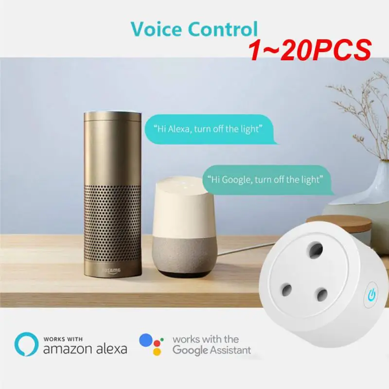 1 ~ 20Pcs Pc Smart Power Socket Home 100-240V 10A Timer Ignifugo Funziona Con Amazon Alexa/Per Google Assistant Wireless