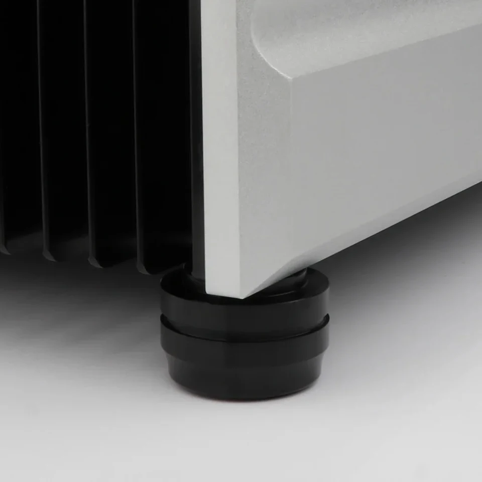 ARGENTO) 4 PZ Supporto Isolante Giradischi In Alluminio