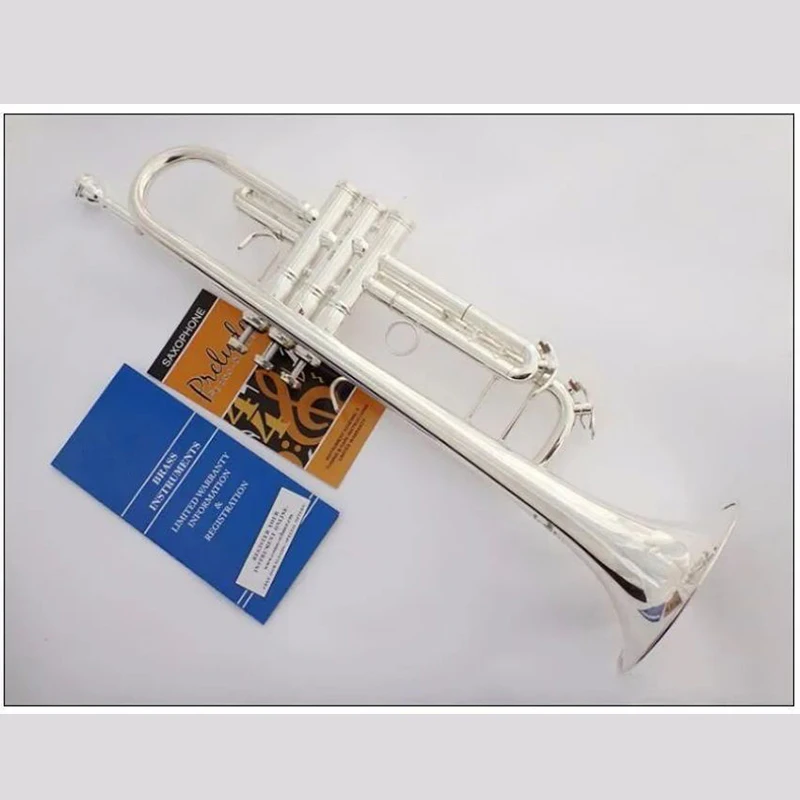 Stradivarius New Senior Bah Silver Plated Trumpet LT180S-43 Small Brass Musical Instrument Trompeta Professional High Grade