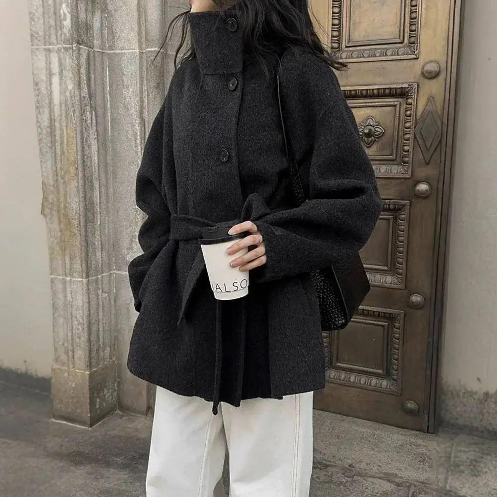 新品未使用品OVERCOAT 2025SS ブラックウールジャケットＭ１サイズ S2f67fe5aab014849bdd4da0e82fbc