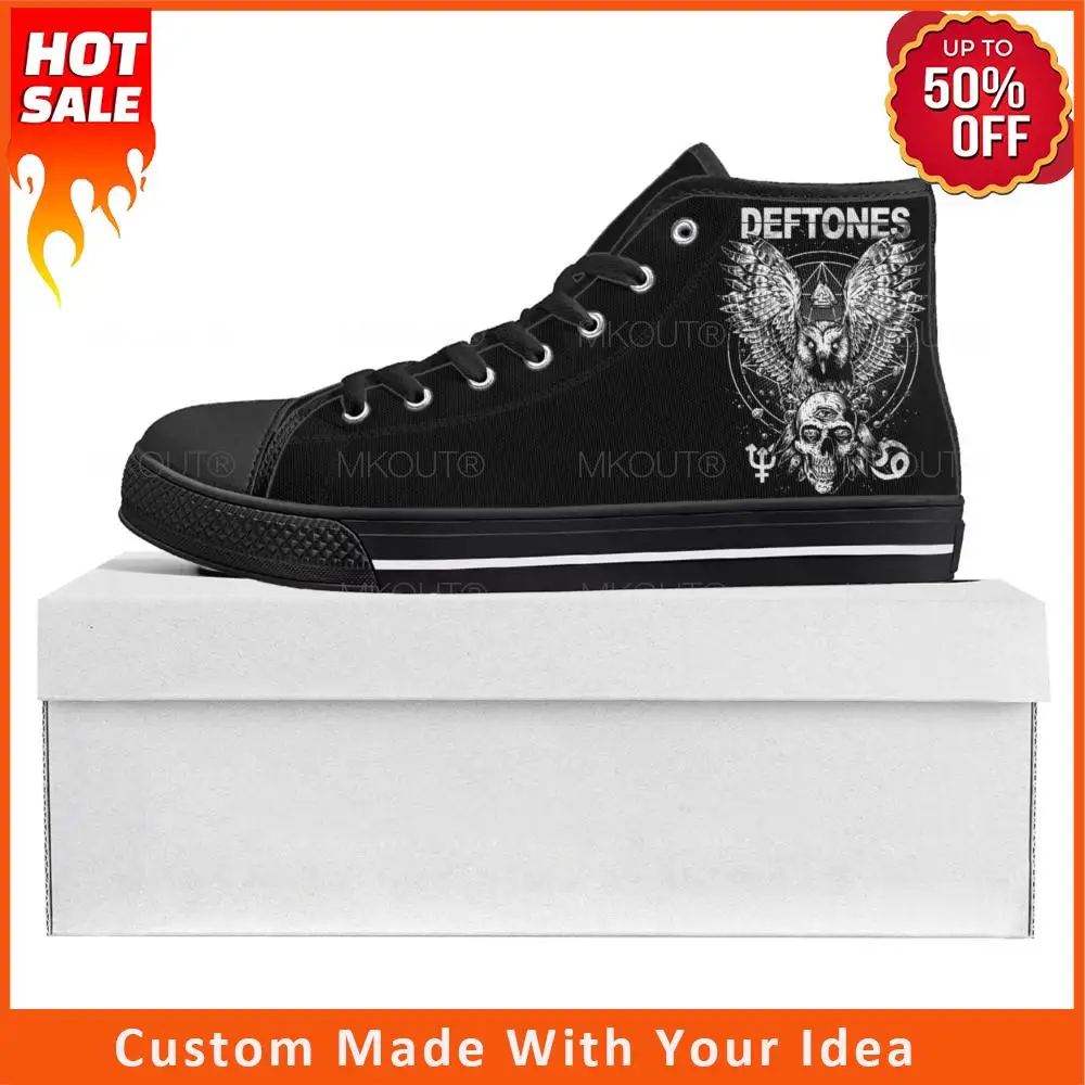 

Высококачественные металлические кроссовки Deftones с рок-группой, мужские и женские подростковые холщовые кроссовки, повседневная обувь для пар, обувь на заказ