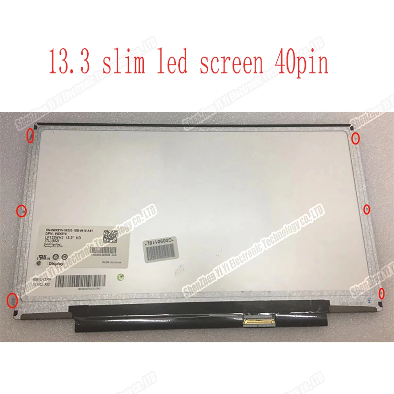 

13.3inch LCD Screen 40pins 1366*768 LTN133AT16 LP133WH2 TLF1 TLA2 B133XW03 V.4 B133XW01 V.0 V.1 N133BGE-L31 LTN133AT20