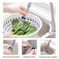 360° Rotation Faucet Extender Kitchen Stainless Steel Adjustable Water Tap Extension Filter Anti Splash Water Saving Sprayer 5