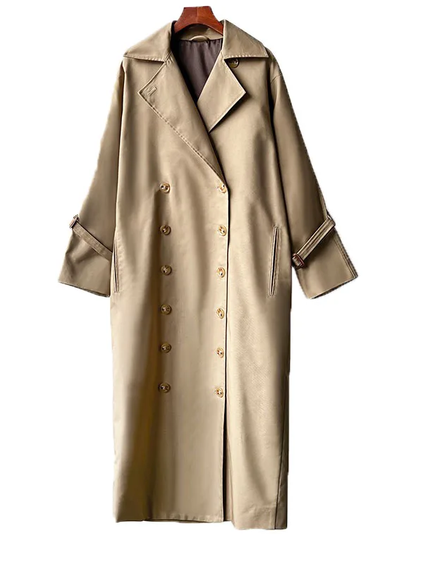 

Double-breasted trench coat straight version of casual fashion 2024 fall new 1019