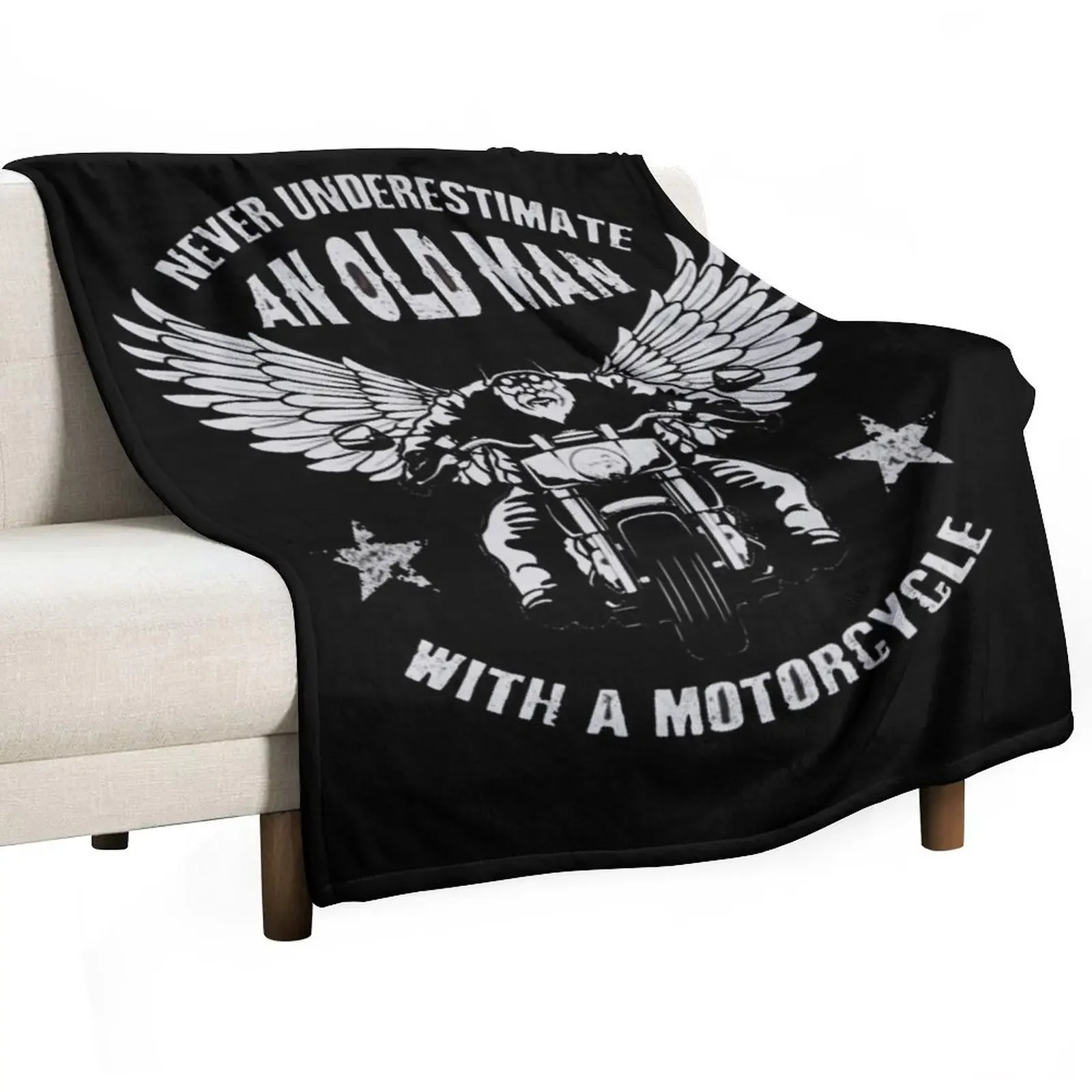 

Never Underestimate an Old Man with a Motorcycle Throw Blanket Luxury St decorative Blankets