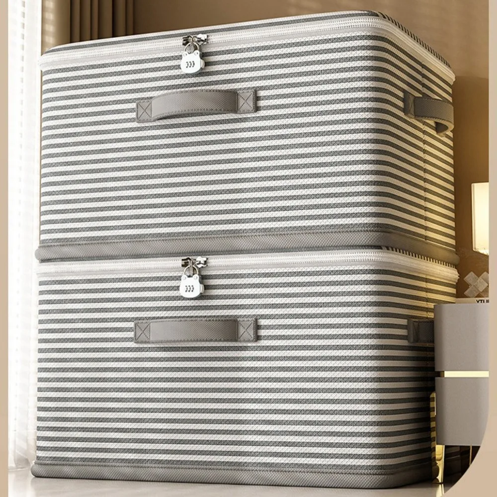 Foldable Clothes Storage Bins with Durable Handle Waterproof Wardrobe Sorting Storage Bucket Large Capacity Multifunction 4