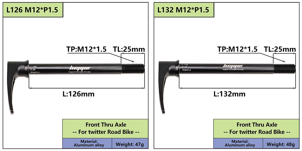 HEPPE Fahrrad Vorne Hinten Steckachse MTB Rennrad Gabel Barrel Welle 12x100 12x110 Hinten Steckachse 12x142 12x148 Quick Release – Detail 10