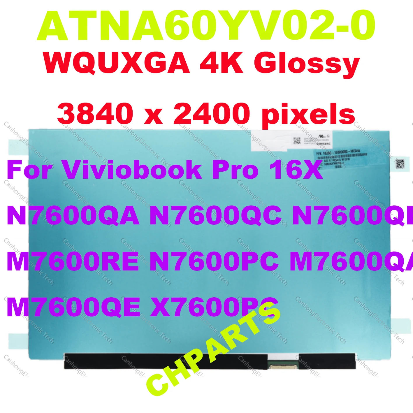 

Глянцевый ЖК-дисплей 15,6 дюйма для ноутбуков Asus Viviobook Pro 16X