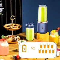 Mixeur Électrique Portable 6 Lames, Rechargeable USB avec 2 Tasses, Idéal pour Jus Frais et Smoothies, Parfait pour Usage Personnel et Voyage 3