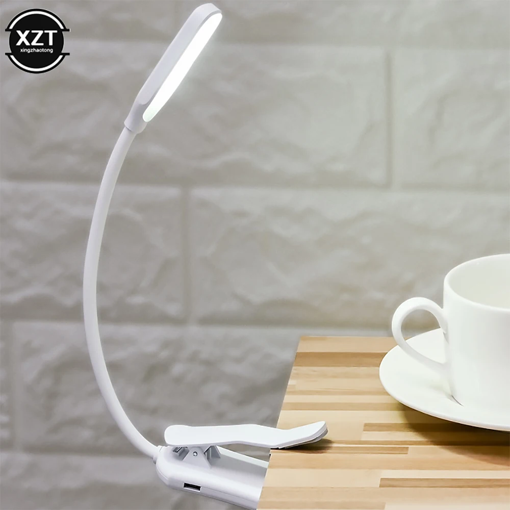 

Mini Portable Book Clip Lamp Adjustable and Rechargeable Eye Protection Reading Night Lights Warm LED Light