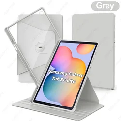 Transparent 360 - Degree Rotating Tablet Case with Pen Holder (Grey)