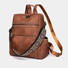 High Quality Soft Leather Backpacks Purses for Women Casual Daypack Vintage Bagpack School Bags for Teen Girls Mochilas Rucksack 2