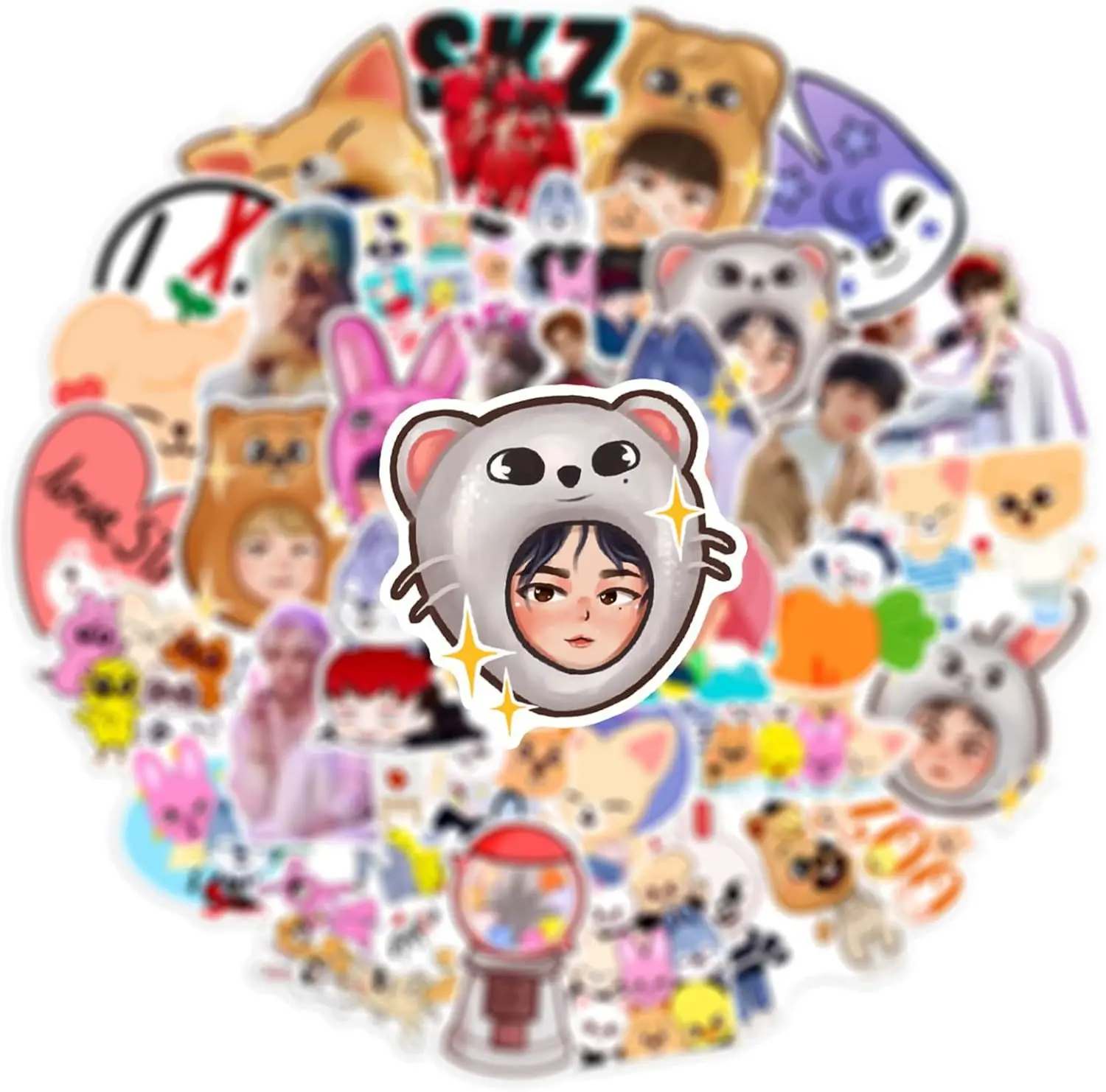 Produktbild von 150 Stück Stry Stickers,Stry Aufkleber,Skz Cartoon Aufkleber, Kpop