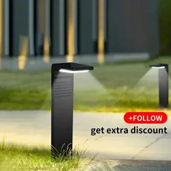 Solar Garden Lights Outdoor Waterproof LED Light Decoration Pathway Landscape Bollard Solar Lawn Lights for Yard Walkway 2200mAh