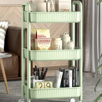 가정용 탈착식 주방 조미료 병 트롤리 랙, 과일 및 야채 커트레이 보관 랙, 스낵 잡화 정리함