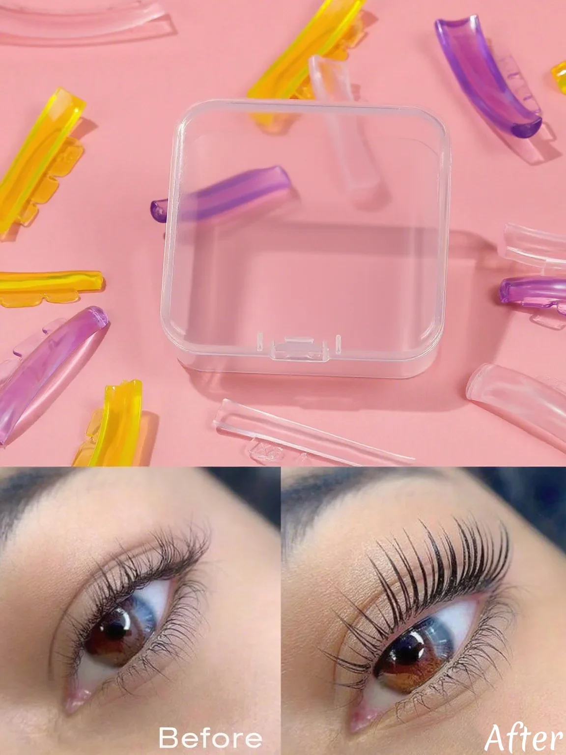 5쌍 속눈썹 리프팅 패드, 새로운 자가 접착식 초유연 속눈썹 리프팅 로드, 접착제 없는 재사용 가능 속눈썹 리프팅 쉴드, 속눈썹 리프팅