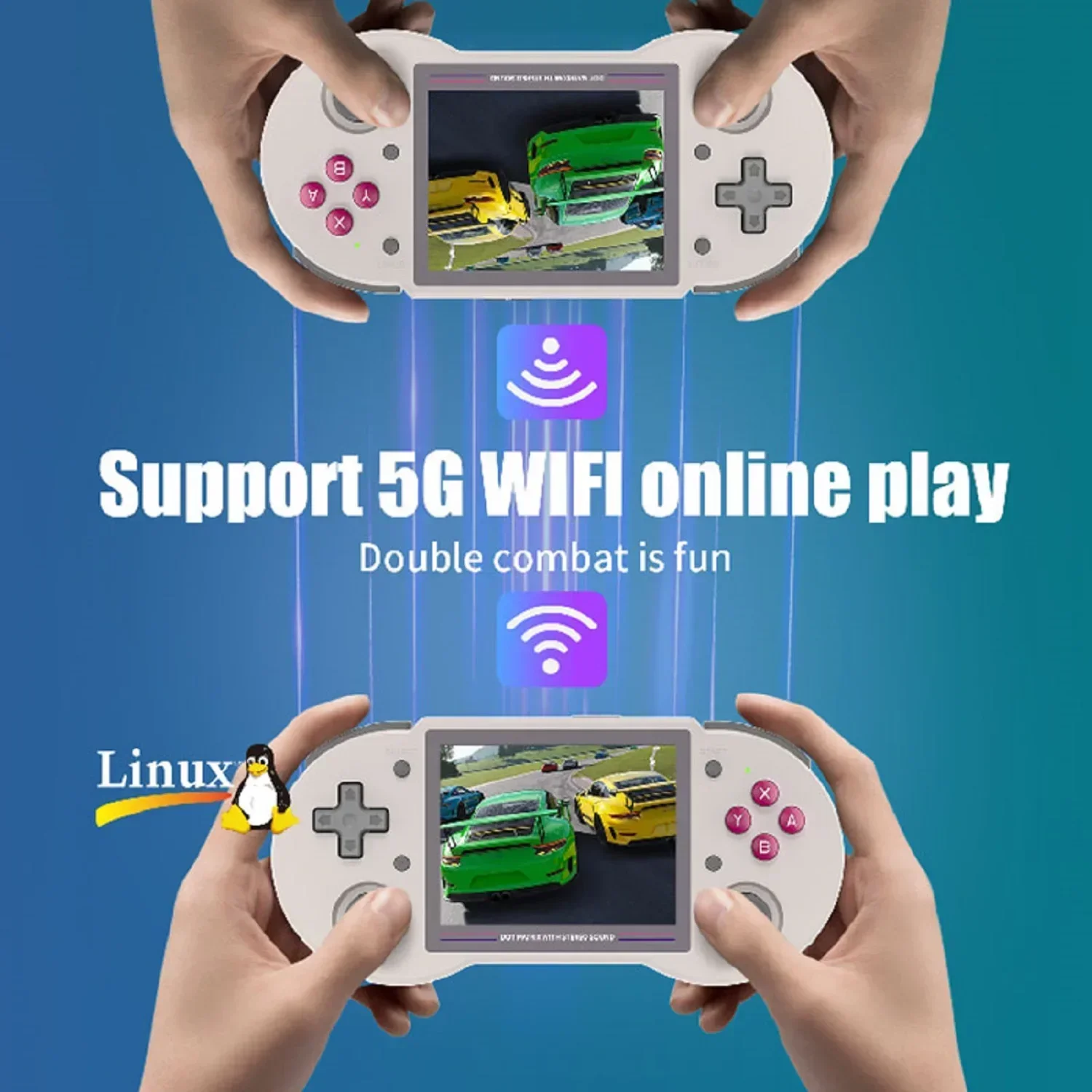 ANBERNIC-RG353psレトロポータブルビデオゲームコンソール,3.5インチ 
