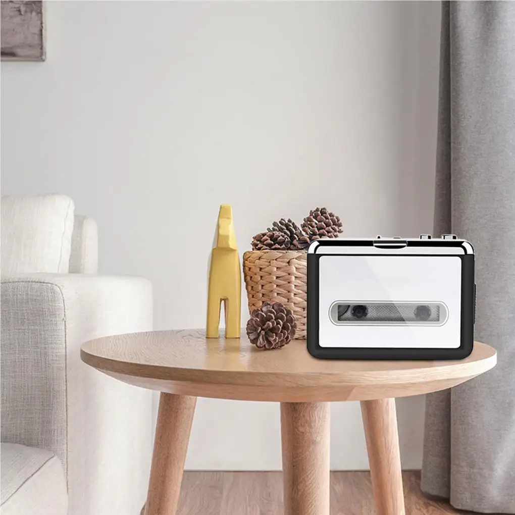Handheld Cassette Capture Tape Lightweight MP3 Player Rechargable Cassette Player Plastic Converter Practical Recorder