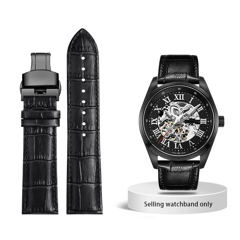 Luxurious Calfskin Leather Watchband