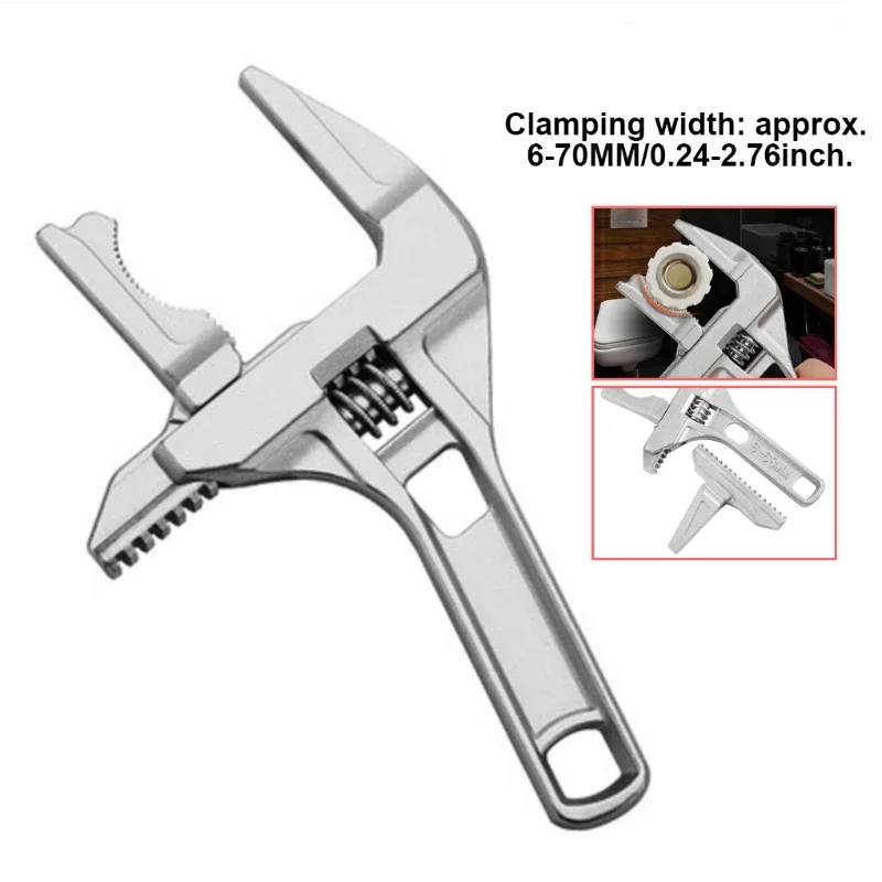 

Bathroom Plumbing Wrench Short Handle Repairing Large Opening Spanner Basin Sink Multifunctional Faucet Pipe Tubing Hand Tool