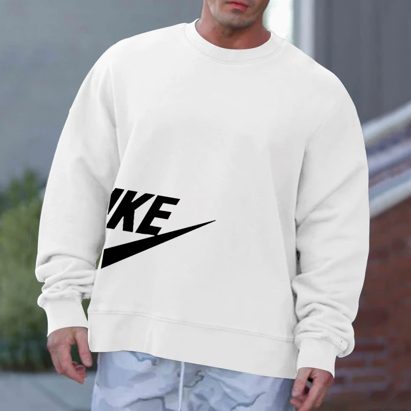 

2023 Popular Round Neck Sweater for Men's Spring and Autumn Seasons Fashion Brand Cartoon Print Loose Long Sleeve Underwear