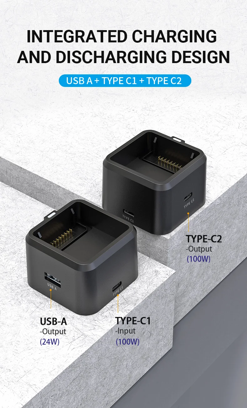 Description Picture 5 of itemDJI Mavic 3 Battery Charging Hub USB-C Power Adapter 100W Fast Charger for Intelligent Flight Battery Accessory for Drone