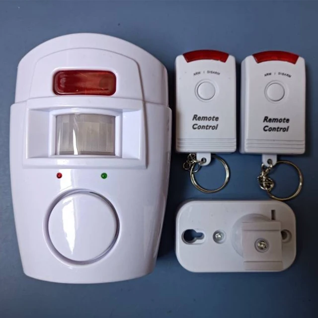 Wireless Motion Sensor Alarm with 2 Remote Controls PIR Alert Infrared Sensor Alarm Battery-powered Home Security System 5