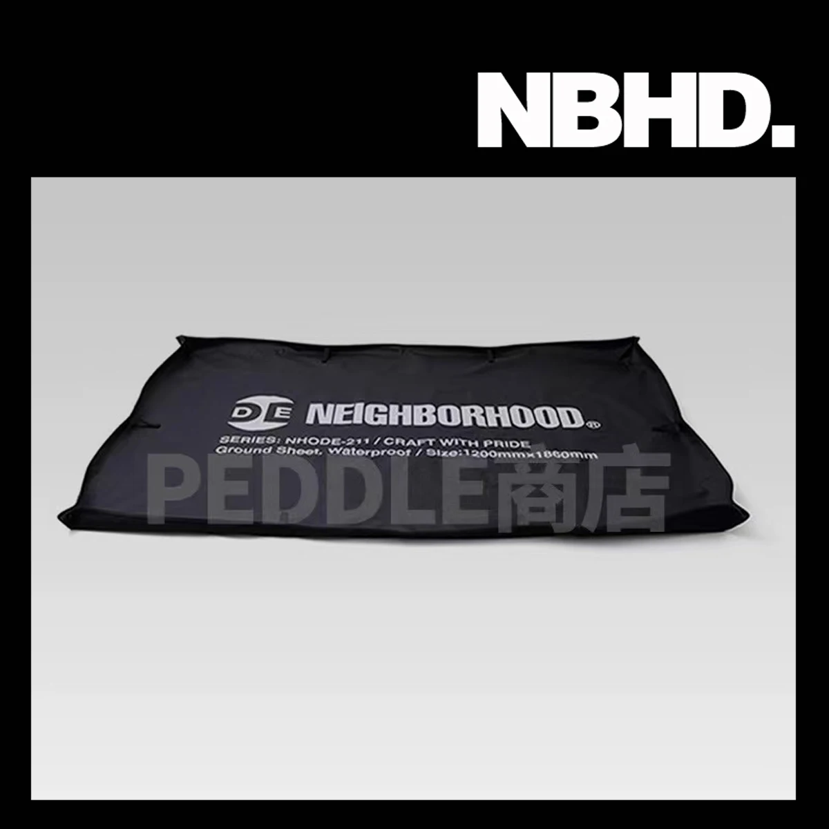 Neighborh1ood-NBHD Camping Mat, impermeável PVC Picnic Mat, umidade-Proof, portátil, fivela de armazenamento, ao ar livre