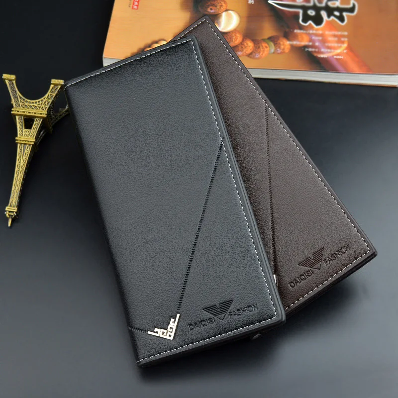 New Men's Wallet Men's Long Wallet Thin Youth Wallet  Multi Card Position High Capacity Fashion Suit Bag