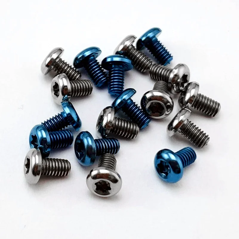 

30pcs/lot TC4 Titanium Alloy Material Knife Handle M2.5 Screws T8 Torx Head for Knives Grip Back Clips Fastening Nails DIY Make