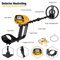 MD5090 Underground Metal Detector Lightweight IP68 Waterproof Search Coil for Treasure Hunting Gold Finder for Adults And Kids
