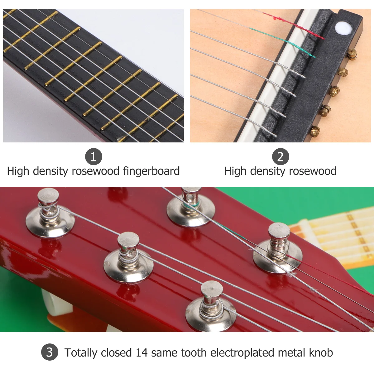 21 Inch Children's Guitar Folk Acoustic Beginner Electric Guitars Toddler Bamboo Music Instrument Baby Girl