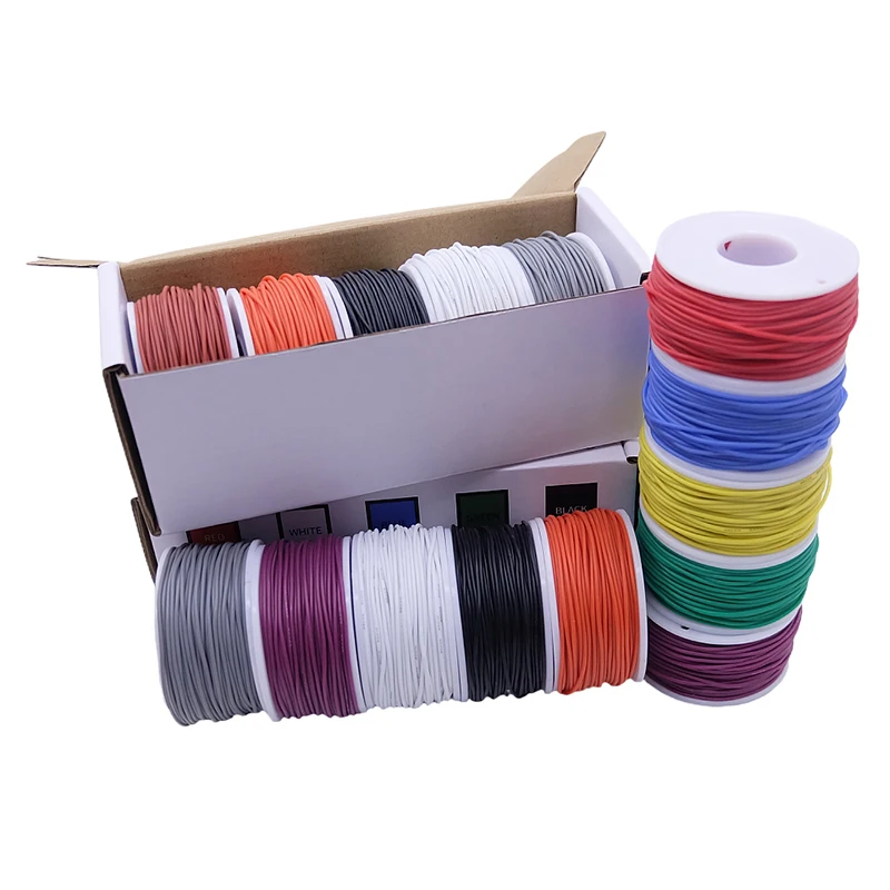 Multicolor Silicone Tinned Copper Flexible Electrical Wire Kit - Soft and Versatile Hook-Up Wires in Various Gauges