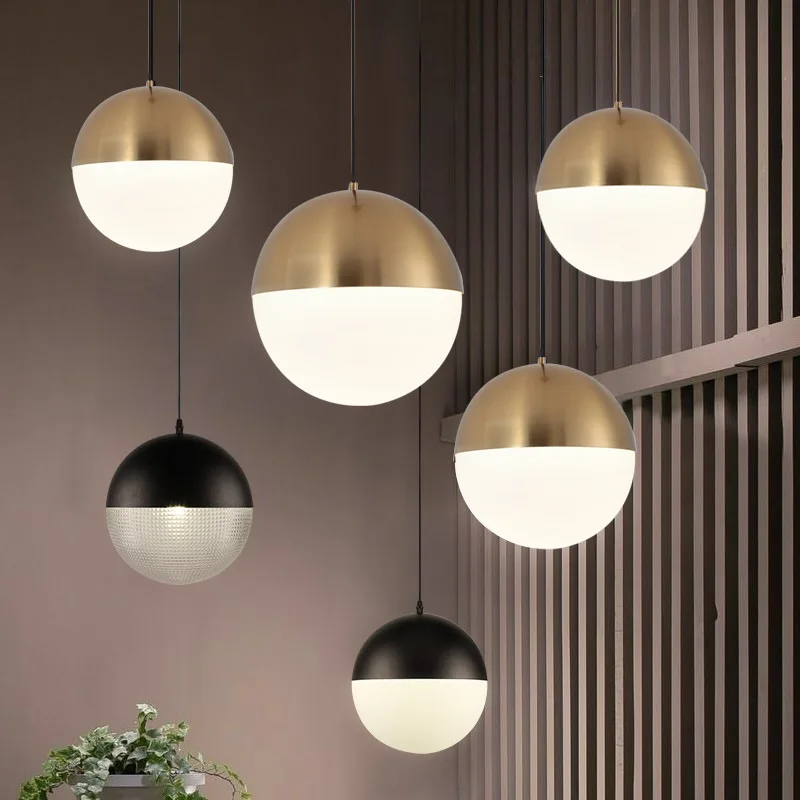 

Modern Pendant Lamp LED Long Wire Suspension Lights DIY Chandelier Loft Decor Kitchen Island Glass Ball Lamps with Hangers