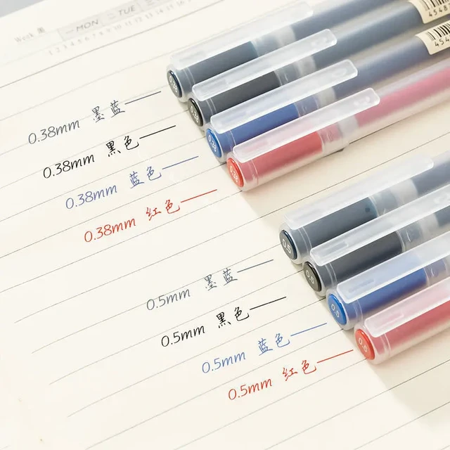 1/3pcs/set Kawaii Mujis Gel Pen Black/red/blue 0.5mm Ink Japan Color Pen  Office School Cute Ballpoint Pen Japanese Stationery - Gel Pens - AliExpress