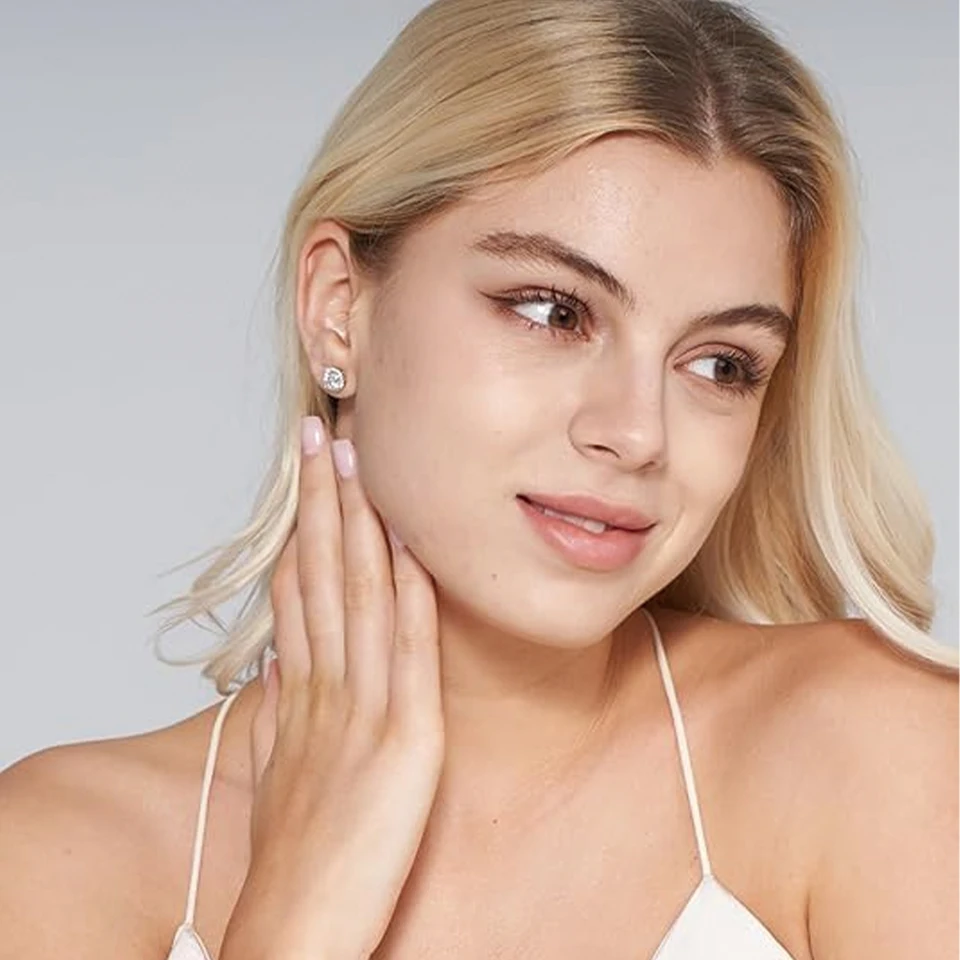 925 Silver Moissanite Simple Threaded Earrings