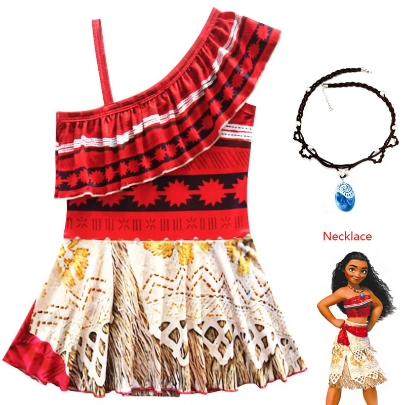 Girls Moana Costume Bikini For Kids Vaiana Princess Dress Clothes Costumes girls baby Girl party dresses cosplay Swimsuit girls clothing set