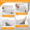 Memory Foam Wedge Pillow For Side Sleepers - Post-Surgery Recovery, Back Pain Relief, Pregnancy Support, Bedding Accessory With 2